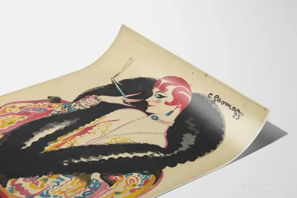 Vintageposter Jane Pierly 1925 – Art déco väggdekoration - Bild 3