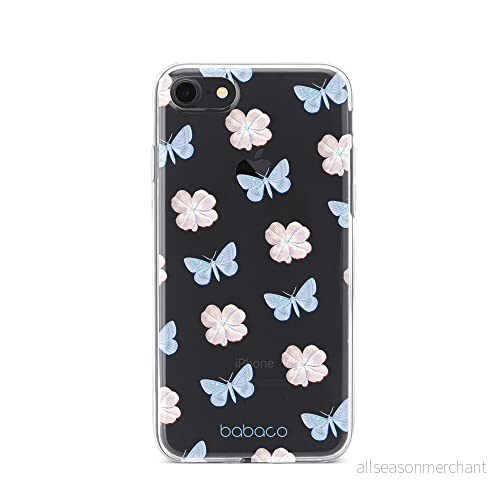 ERT GROUP mobiltelefonfodral för Iphone 7/8/ SE 2/ 3 originalt och officiellt licensierat Babaco mönster Flowers 043 optimalt anpassad till formen på mobiltelefonen, gedeeltelijk transparant 5905131318794