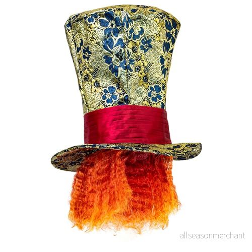 "CRAZY HATTER TOP HAT WITH HAIR" 8003558749904