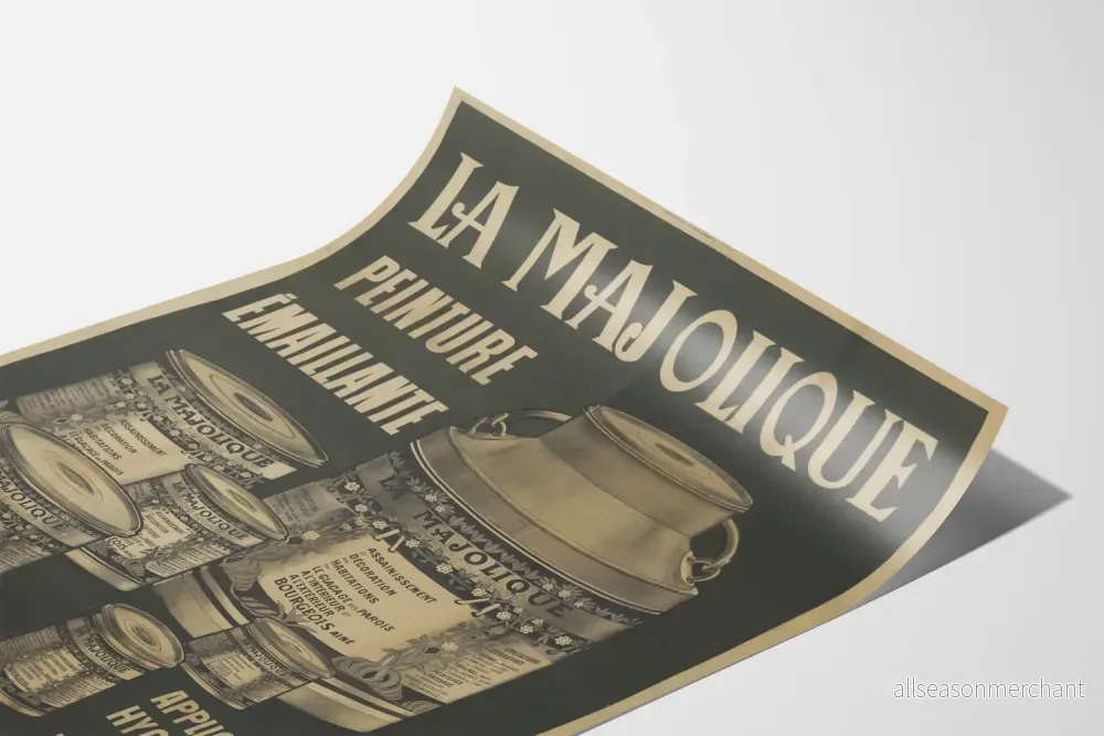 Vintageposter La Majolique emaljmålning Bourgeois Aîné - Bild 3