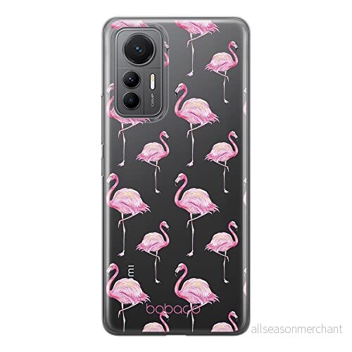 ERT GROUP mobiltelefonfodral för Xiaomi 12 LITE originalt och officiellt licensierat Babaco mönster Flamingo 005 optimalt anpassad till formen på mobiltelefonen, gedeeltelijk transparant 5905511500498