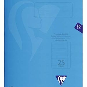Clairefontaine 323225C MIMESYS PIQURE BLEU 210X297 32P N25 90G 25 pack 3663619011729 Clairefontaine 323225C MIMESYS PIQURE BLEU 210X297 32P N25 90G 25 pack 3663619011729