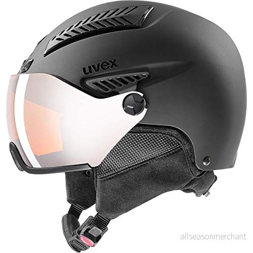 uvex hlmt 600 visor skidhjälm för dam och herr med visir individuell storleksanpassning black matt 55 57 cm 4043197317106