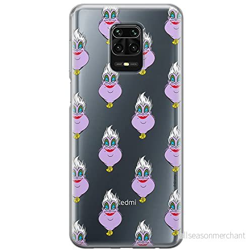 ERT GROUP mobiltelefonfodral för Xiaomi REDMI NOTE 9 PRO/ 9S originalt och officiellt licensierat Disney mönster Ursula 003 optimalt anpassad till formen på mobiltelefonen, gedeeltelijk transparant 5903040313251