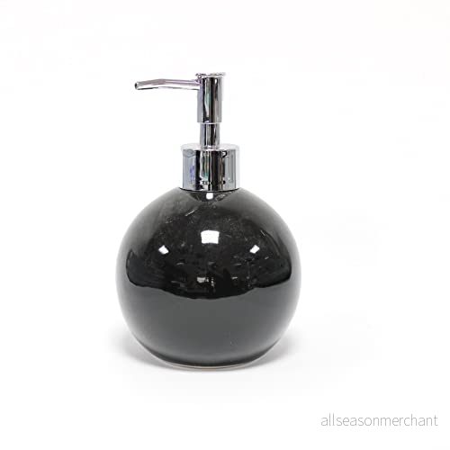 douceur d'intérieur, Tvåldispenser (diameter 9,7 x 16 cm) Bullea svart, keramik 3574388017358