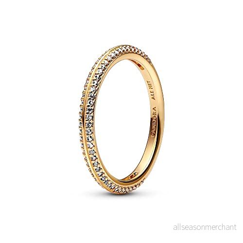 PANDORA ME Pavé-Ring aus vergoldeter Metalllegierung mit Cubic Zirkonia, Gr. 50, 169679C01-50 5700303007410