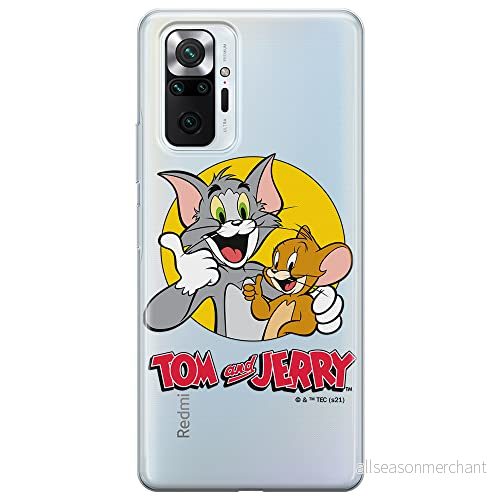 ERT GROUP mobiltelefonfodral för Xiaomi REDMI NOTE 10 PRO originalt och officiellt licensierat Tom and Jerry mönster 013 optimalt anpassad till formen på mobiltelefonen, gedeeltelijk transparant 5904805277269