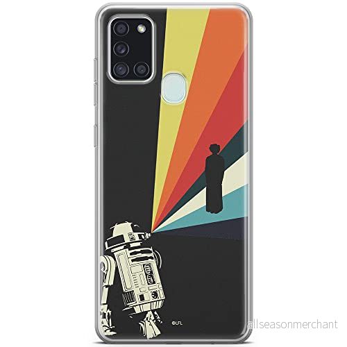 ERT GROUP mobiltelefonfodral för Samsung A21s originalt och officiellt licensierat Star Wars mönster R2D2 003 optimalt anpassad till formen på mobiltelefonen, fodral tillverkad av TPU plast 5903040262122