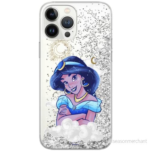 ERT GROUP mobiltelefonfodral för Apple Iphone 12 PRO MAX originalt och officiellt licensierat Disney mönster Jasmine 005 Vit anpassad till formen på mobiltelefonen, med glitter overflow effekt 5903040382820
