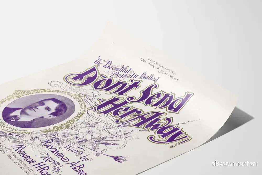 Vintageposter 'Don't Send Her Away' - Retro musikväggdekoration - Bild 3