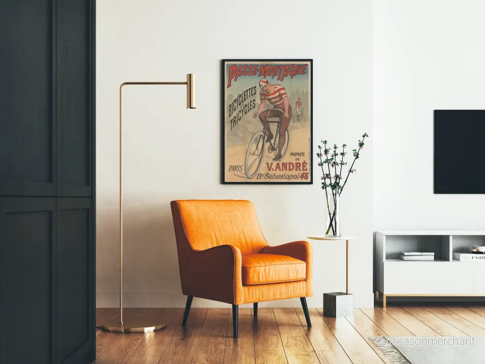 Vintageposter Passe-Montagne för cykel och trehjuling Paris - Bild 2
