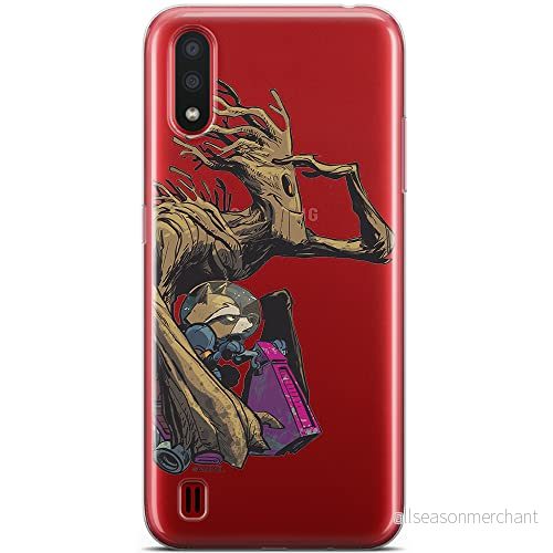 ERT GROUP mobiltelefonfodral för Samsung A01 originalt och officiellt licensierat Marvel mönster Guardians of the Galaxy 003 optimalt anpassad till formen på mobiltelefonen, gedeeltelijk transparant 5904805433207