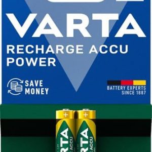Varta Uppladdningsbara batterier foto Accu NiMH 1,2 volt 2 x AAA Pack 4008496538621