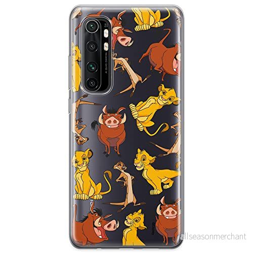 ERT GROUP mobiltelefonfodral för Xiaomi MI NOTE 10 Lite originalt och officiellt licensierat Disney mönster Simba & Friends 010 anpassad till formen på mobiltelefonen, gedeeltelijk transparant 5905131792082