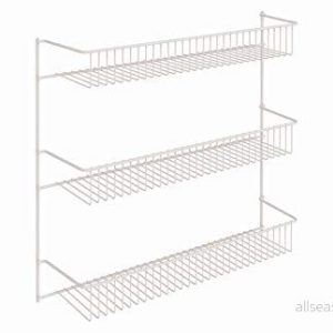 ClosetMaid 3 nivåer hängande väggmonterad metallhylla för kryddor, hyllförvaring, skafferi, organisation, tvättstuga, kök, badrum, vit, 20022, 45 cm bred 75381080224 ClosetMaid 3 nivåer hängande väggmonterad metallhylla för kryddor, hyllförvaring, skafferi, organisation, tvättstuga, kök, badrum, vit, 20022, 45 cm bred 75381080224