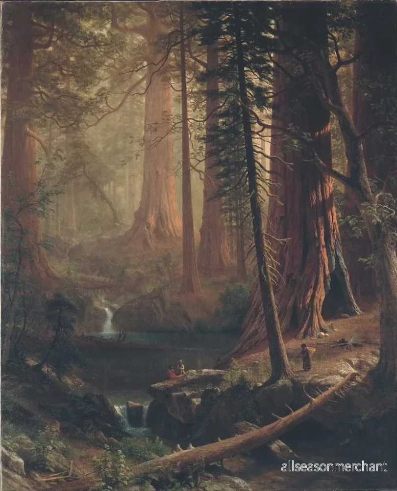 Målning av Sequoiadendron giganteum i Kalifornien - Albert Bierstadt | Konsttryck - Bild 2