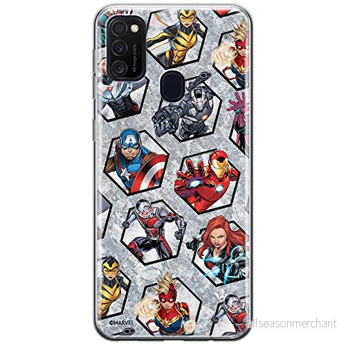 ERT GROUP mobiltelefonfodral för Samsung M21 originalt och officiellt licensierat Marvel mönster Avengers 023 optimalt anpassad till formen på mobiltelefonen, fodral tillverkad av TPU plast 5903537102832