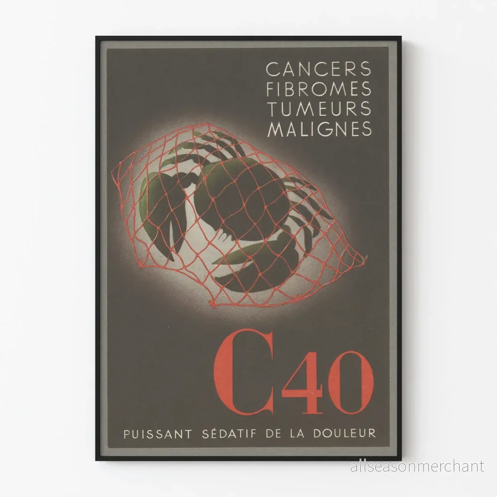 Vintageposter C40 Cancer- och tumörscreening
