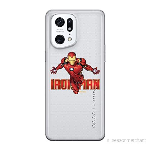 ERT GROUP mobiltelefonfodral för Oppo FIND X5 PRO originalt och officiellt licensierat Marvel mönster Iron Man 030 optimalt anpassad till formen på mobiltelefonen, gedeeltelijk transparant 5905511410148