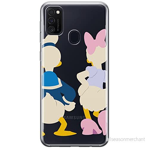 ERT GROUP mobiltelefonfodral för Samsung M21 originalt och officiellt licensierat Disney mönster Donald & Daisy 001 optimalt anpassad till formen på mobiltelefonen, gedeeltelijk transparant 5903537832852