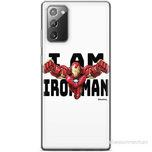 ERT GROUP mobiltelefonfodral för Samsung GALAXY NOTE 20 originalt och officiellt licensierat Marvel mönster Iron Man 028 optimalt anpassad till formen på mobiltelefonen, fodral tillverkad av TPU plast 5904805142741