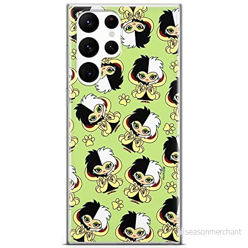 ERT GROUP mobiltelefonfodral för Samsung S22 ULTRA originalt och officiellt licensierat Disney mönster Cruella 007 optimalt anpassad till formen på mobiltelefonen, fodral tillverkad av TPU plast 5905131495525