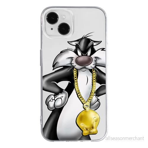ERT GROUP mobiltelefonfodral för Apple Iphone 14 PLUS originalt och officiellt licensierat Looney Tunes mönster Sylvester 003 optimalt anpassad till formen på mobiltelefonen, gedeeltelijk transparant 5905131909329