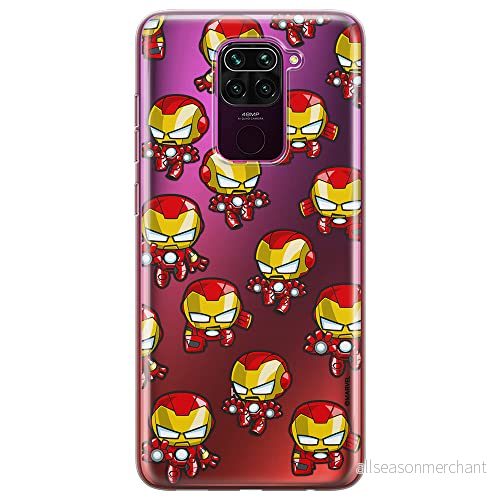 ERT GROUP mobiltelefonfodral för Xiaomi REDMI NOTE 9 originalt och officiellt licensierat Marvel mönster Iron Man 031 optimalt anpassad till formen på mobiltelefonen, gedeeltelijk transparant 5904805154706