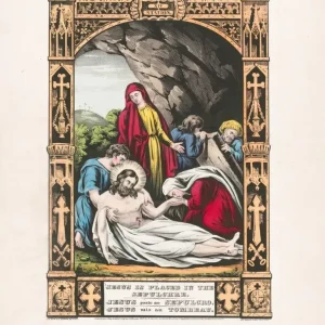 Målning av Jesus placerad i gravkammaren - Currier & Ives | Konsttryck - Bild 2