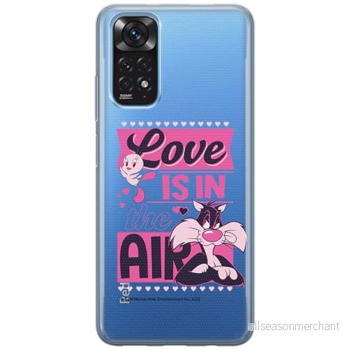 ERT GROUP mobiltelefonfodral för Xiaomi REDMI NOTE 11T/ 11S 5G/ POCO M4 PRO 5G originalt och officiellt licensierat Looney Tunes mönster Sylvester & Tweety 007, gedeeltelijk transparant 5905795123857