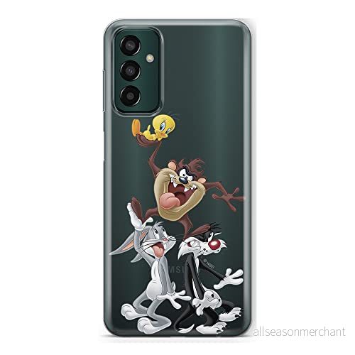 ERT GROUP mobiltelefonfodral för Samsung M13 4G originalt och officiellt licensierat Looney Tunes mönster 001 optimalt anpassad till formen på mobiltelefonen, gedeeltelijk transparant 5905511320447