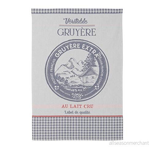 Coucke Jacquard fransk bomullshandduk, Gruyere Cheese 50,8 cm x 76,2 cm, blå, 100% bomull 3152193481115