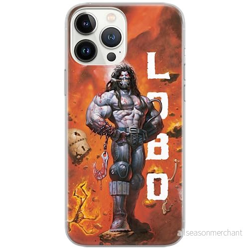 ERT GROUP mobiltelefonfodral för Iphone 13 PRO MAX originalt och officiellt licensierat DC mönster Lobo 003 Vit optimalt anpassad till formen på mobiltelefonen, fodral tillverkad av TPU plast 5903932926590