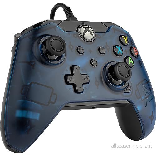 PDP trådbunden Game styrenhet, Xbox Series XS, One, PC/Laptop Windows 10, Steam Gaming USB, Avancerade ljudkontroller, Dual Vibration Videogame Gamepad, Blue Camo 708056067670