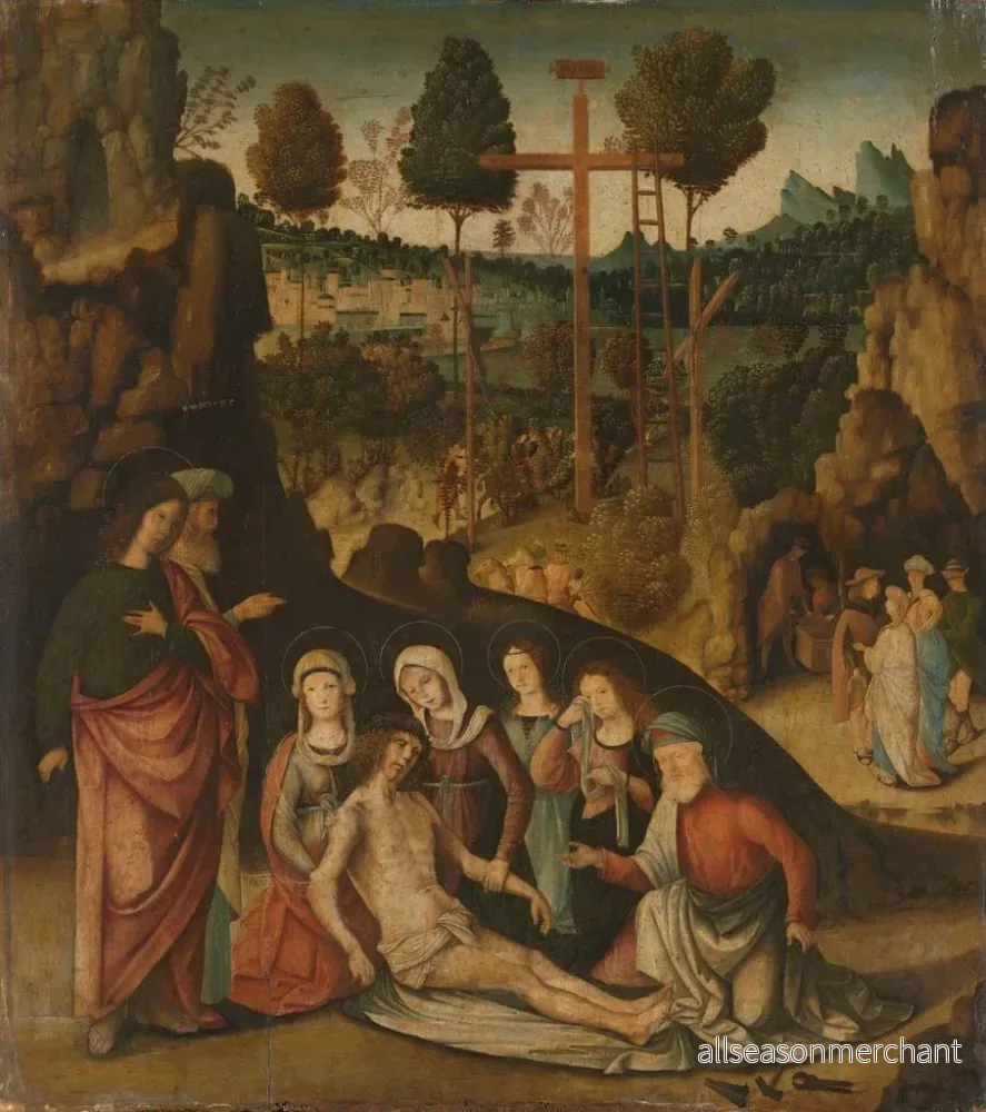 Målning Lamentation du Christ - Bernardino di Bosio Zaganelli | Konsttryck - Bild 2