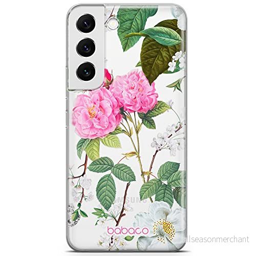 ERT GROUP mobiltelefonfodral för Samsung S22 originalt och officiellt licensierat Babaco mönster Flowers 037 optimalt anpassad till formen på mobiltelefonen, gedeeltelijk transparant 5905131299895