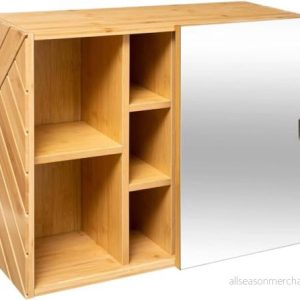 Avilia Skjutspegel med organisatör skjutdörr, i bambu, 54,5 x 21,5 45 cm, brun 8056819010718 Avilia Skjutspegel med organisatör skjutdörr, i bambu, 54,5 x 21,5 45 cm, brun 8056819010718