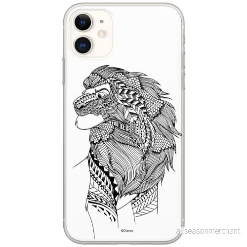ERT GROUP mobiltelefonfodral för Apple Iphone 11 originalt och officiellt licensierat Disney mönster Simba & Friends 006 Vit anpassad till formen på mobiltelefonen, fodral tillverkad av TPU plast 5902980740578