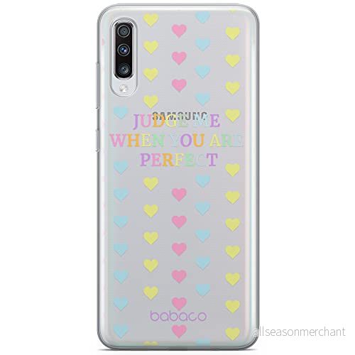 ERT GROUP mobiltelefonfodral för Samsung A70 originalt och officiellt licensierat Babaco mönster Judge me 001 optimalt anpassad till formen på mobiltelefonen, gedeeltelijk transparant 5903932889901