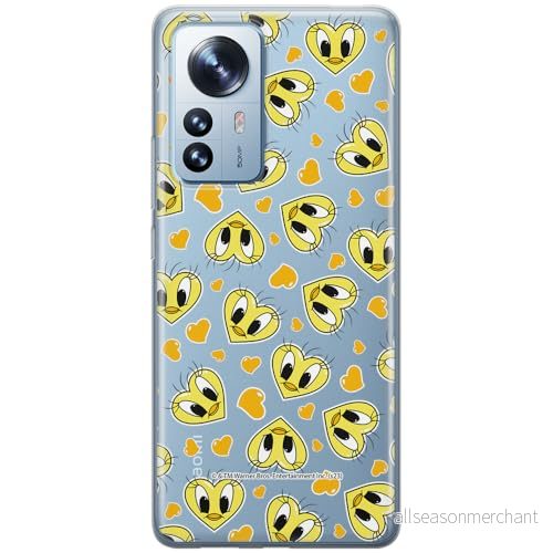 ERT GROUP mobiltelefonfodral för Xiaomi 12 PRO originalt och officiellt licensierat Looney Tunes mönster Tweety 017 optimalt anpassad till formen på mobiltelefonen, gedeeltelijk transparant 5905795121167