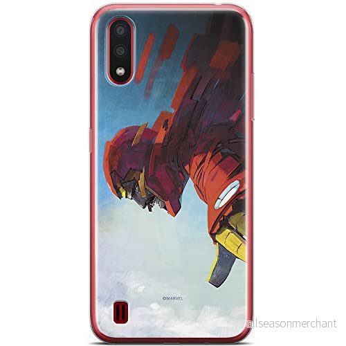 ERT GROUP mobiltelefonfodral för Samsung A01 originalt och officiellt licensierat Marvel mönster Iron Man 015 optimalt anpassad till formen på mobiltelefonen, fodral tillverkad av TPU plast 5904805430916