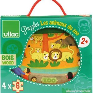 Vilac vilac2642 Zoo pussel (4 delar) 3048700026422