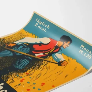 Tysk vintageposter för Jordbruksjournal - Bild 3