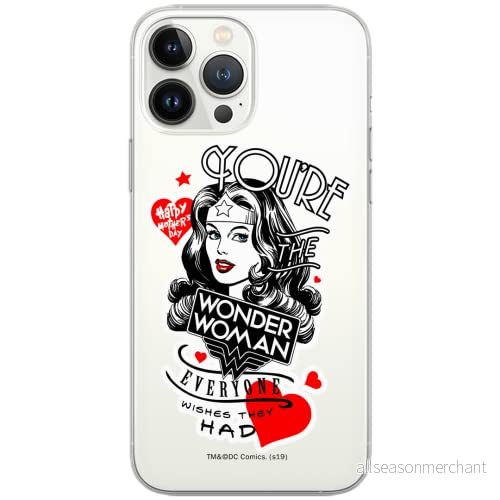 ERT GROUP mobiltelefonfodral för Apple Iphone 6/6S originalt och officiellt licensierat DC mönster Wonder Woman 014 Vit optimalt anpassad till formen på mobiltelefonen, gedeeltelijk transparant 5902980344110