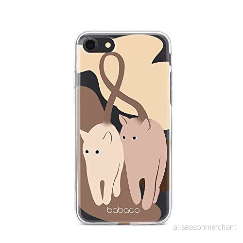 ERT GROUP mobiltelefonfodral för Iphone 7/8/ SE 2/ 3 originalt och officiellt licensierat Babaco mönster Cats 002 optimalt anpassad till formen på mobiltelefonen, gedeeltelijk transparant 5905131077288