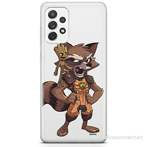 ERT GROUP mobiltelefonfodral för Samsung A73 5G originalt och officiellt licensierat Marvel mönster Guardians of the Galaxy 018 anpassad till formen på mobiltelefonen, gedeeltelijk transparant 5904805513602
