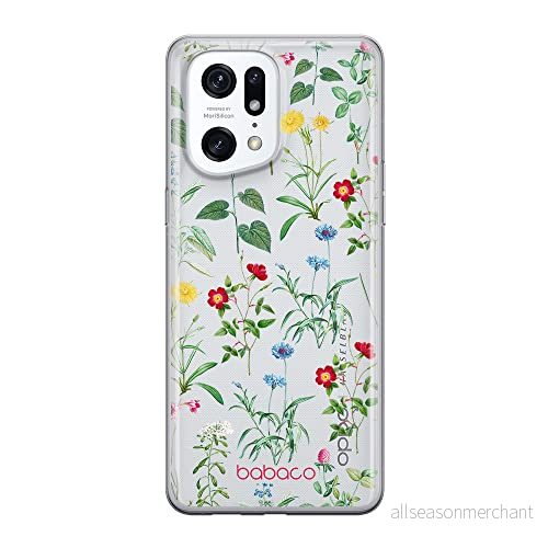 ERT GROUP mobiltelefonfodral för Oppo FIND X5 PRO originalt och officiellt licensierat Babaco mönster Flowers 042 optimalt anpassad till formen på mobiltelefonen, gedeeltelijk transparant 5905511412289