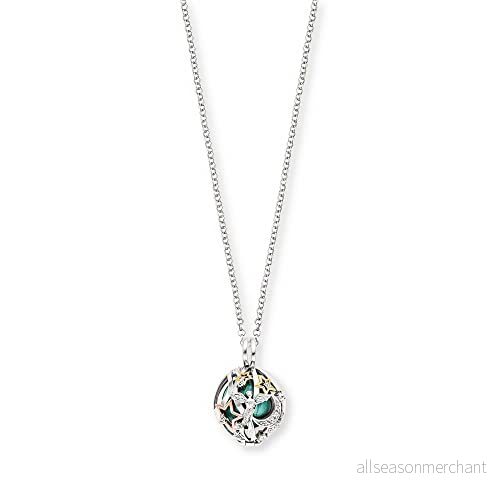 Engelsrufer Heaven Tricolor Klangkugel Anhänger, rhodiniert, gold & roségold, 925er Sterlingsilber Kette mit Zirkonia, verstellbar, nickelfrei, Allergiker geeignet 4260562165746