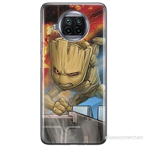 ERT GROUP mobiltelefonfodral för Xiaomi MI 10T LITE/REDMI NOTE 9 PRO 5G originalt och officiellt licensierat Marvel mönster Groot 003, fodral tillverkad av TPU plast 5903537160429