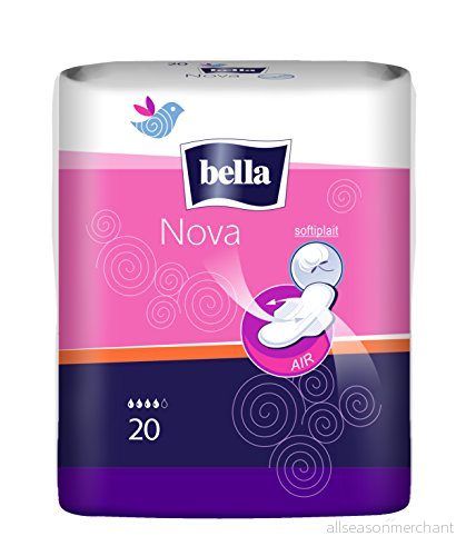 bella Sanitetsbindor med vingar Nova (1 x 20 stycken) tillförlitligt skydd, hudvänlig och ventilerande 5900516301194